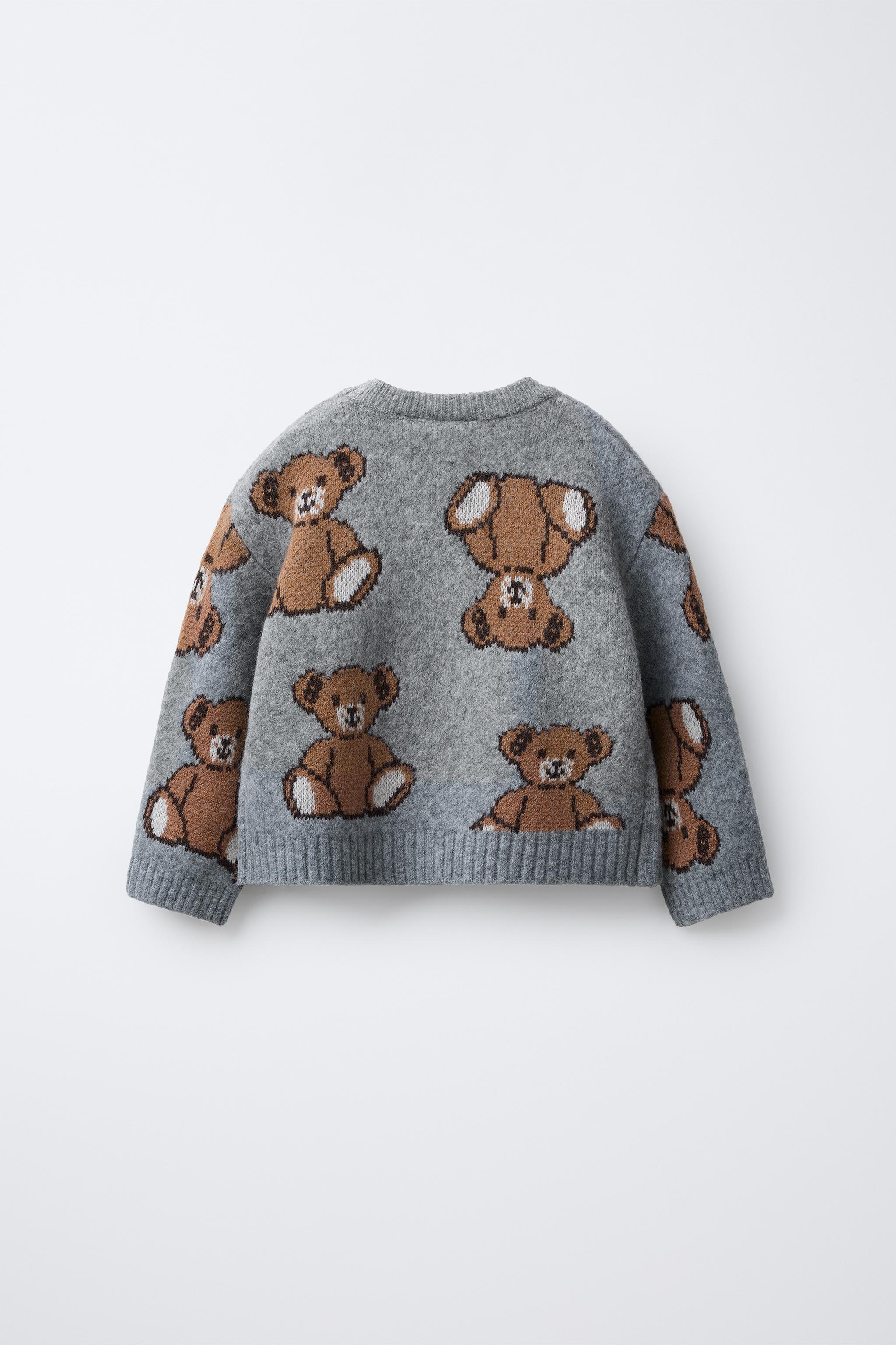PULL EN MAILLE IMPRIMÉ OURS